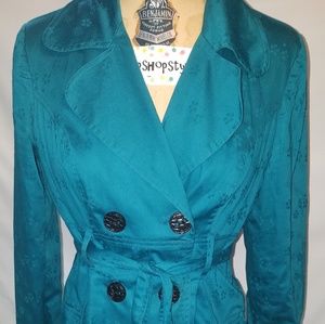 Teal trenchcoat